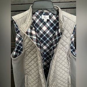 Women's Quilted Printed Ribbed Vest